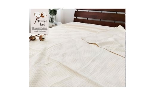 ＜シングル＞オーガニックコットンタオルケット(145×190cm)キナリ　5774-KI [№5385-0678] 2176463 - 大阪府岸和田市