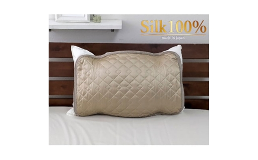 ＜Sサイズ 35×50cm＞美髪ケア シルク100%サテン枕パッド　ベージュ1枚　SSM-3S-BE [№5385-0685] 2176470 - 大阪府岸和田市