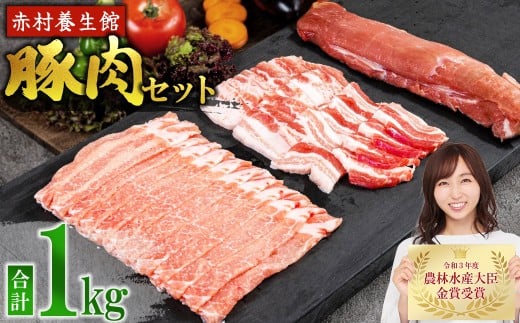 赤村養生館 豚肉セット 1㎏ B12 901770 - 福岡県赤村