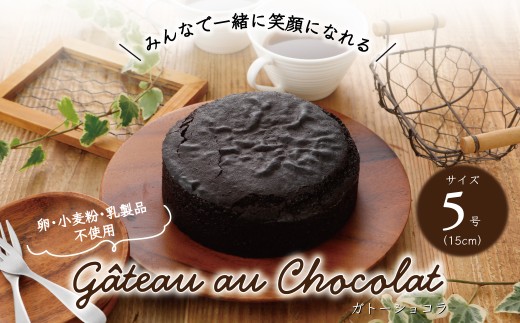 卵・小麦粉・乳製品不使用のガトーショコラ5号(15cm)