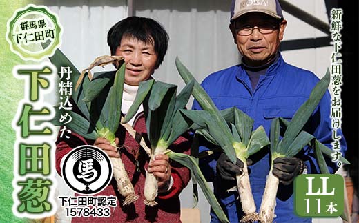丹精込めた下仁田葱（LLサイズ 11本） とろける 甘い ねぎ ネギ 王様ねぎ 殿様ねぎ 特産 栄養たっぷり ブランド 上州ねぎ すきやき F21K-585