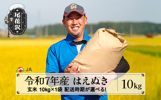 令和7年産 新米 玄米 はえぬき10kg 4月下旬発送 ja-hagxa10-4s 2180376 - 山形県尾花沢市
