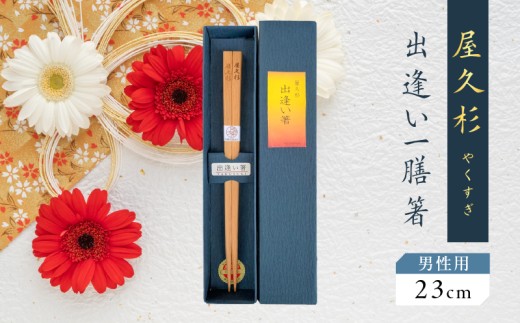 屋久杉 出逢い一膳箸 男性用(23cm) K042-007_2 433091 - 鹿児島県鹿児島市