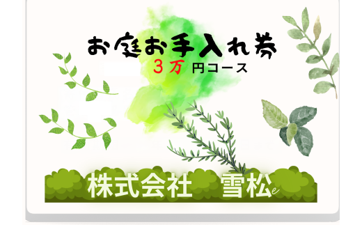 雪松　お庭手入れ３（３万円コース）｜鳥取 岩美 お手入れ【63023】