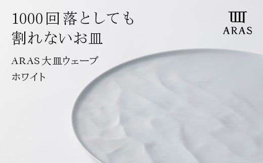 ARAS 大皿ウェーブ 27cm 【カラー：ホワイト】大皿 プレート 割れない 保証付き ARAS 色が選べる 皿 食器 贈り物 ギフト F6P-2021 クラウドファンディング 実施中 GCF 856552 - 石川県加賀市