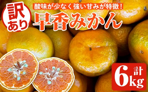 ＜先行予約受付中！2025年12月下旬以降順次発送予定＞訳あり早香みかん(計6kg) 国産 フルーツ 果物 蜜柑 柑橘 みかん 訳あり【松永青果】akn053-39
