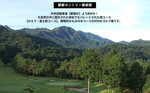山梨県都留市のふるさと納税 山梨県都留市内ゴルフ場共通利用券【3,000円分】｜山梨 富士山 ゴルフ golf 補助券 チケット ゴルフプレー券 ゴルフ場利用券