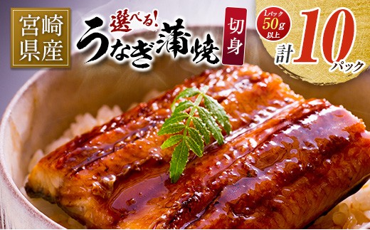 宮崎県産 うなぎ 蒲焼 切身 10パック 計500g 個包装 国産 鰻 10枚 804250 - 宮崎県宮崎県庁
