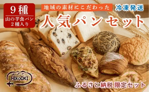 人気パン 詰め合わせセット 9種類　冷凍 メロンパン バゲット クロックムッシュ 朝食 惣菜 パン セット 詰め合わせ 食パン HIkoOKI ヒコオキ 丹波篠山