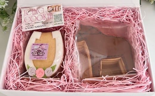蹄鉄と馬のオリジナルアイシングクッキーセット 詰め合わせ ギフト 焼き菓子 栗東市 / びわ湖タイル [BIBS001] 1147358 - 滋賀県栗東市