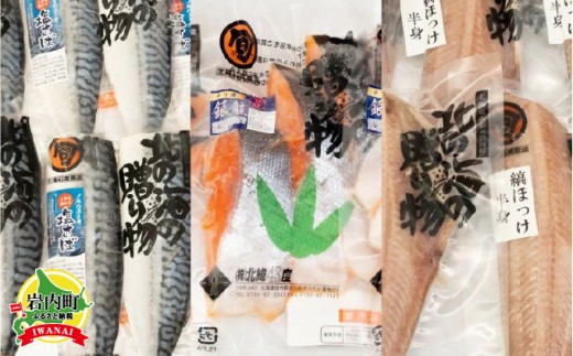 【3ヵ月定期】北緯43度のお土産屋さん 朝食におすすめ！お魚セットB F21H-512 331984 - 北海道岩内町
