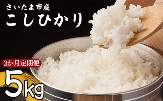 [事前予約][新米][定期便][特別栽培米]令和7年さいたま市産こしひかり 5kg 3か月定期 [11100-1878]