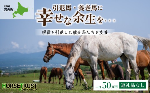 【引退競走馬 余生支援】北海道 岩内町 ホーストラスト北海道支援 50万円コース 引退馬 F21H-560