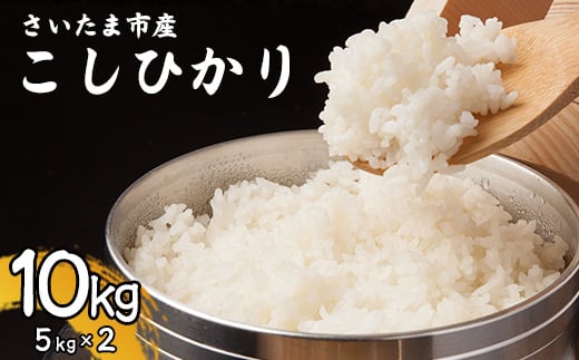 【事前予約】【新米】【特別栽培米】令和7年さいたま市産こしひかり　5kg×2　【11100-1876】