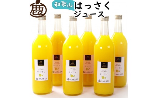 無添加はっさくジュース 約720ml×6本［IKE265］ 2187658 - 和歌山県九度山町