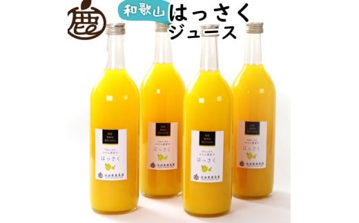 無添加はっさくジュース 約720ml×4本［IKE264］ 2187657 - 和歌山県九度山町