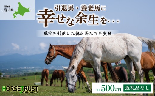 【引退競走馬 余生支援】北海道 岩内町 ホーストラスト北海道支援 500万円コース 引退馬 F21H-571