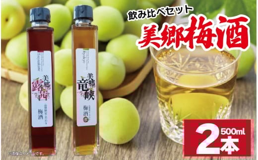 梅酒 飲み比べ 2本セット 美郷露茜 美郷竜峡  500ml 各1本 梅 ブレンド 梅酒 うめ 果物 フルーツ うめしゅ お酒 酒  果実酒 さけ ビール ハイボール チューハイ 焼酎 日本酒 ウイスキー ワイン ギフト 贈答 プレゼント 送料無料 徳島県 吉野川市