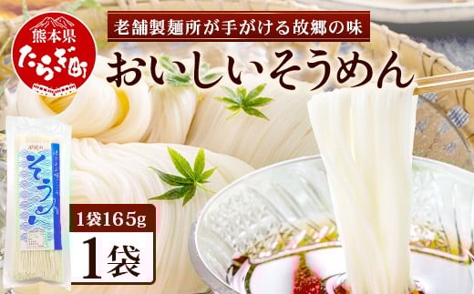 那須の おいしい そうめん 2人前×1袋（165g）【 涼 麺 冷やし ソーメン 夏 食欲増進 さっぱり 夏休みのランチ 便利 備蓄 保存食 常温保存 お昼ご飯 昼食 夕食 夜食 1000円 】 076-0475 1339913 - 熊本県多良木町