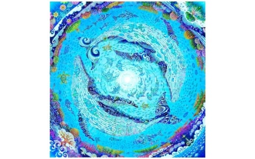 [琉球イラストレーション] 与儀勝之 『海の星 〜深海の舞い〜 / Star of the Sea - Dance of the deep sea -』 額装Mサイズ インテリア 雑貨 アート おしゃれ おすすめ 沖縄市 / yogima office [BCAI010]