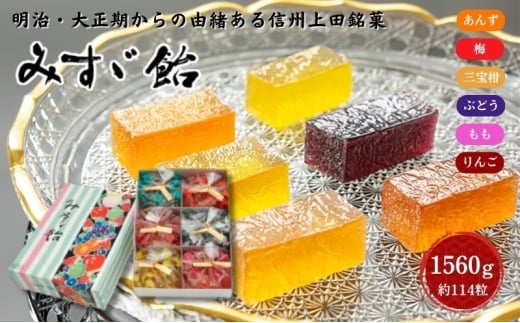 みすゞ飴箱入　特大　銘菓 林檎 ゼリー 和菓子 お菓子 菓子 スイーツ りんご 長野 信州[№5312-1376]