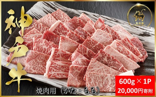 神戸牛 焼肉用 600g×1P  (ASGY2)  ふるさと納税 牛肉 ブランド和牛 国産 和牛 神戸牛 神戸ビーフ 焼肉  バーベキュー かた もも 太田家 兵庫県 神戸 但馬 朝来 朝来市  2189222 - 兵庫県朝来市