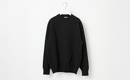 ≪先行予約≫ WAVE COTTON KNIT PULLOVER BLACK 黒 ブラック ウェーブコットン 服 洋服 ユニセックス メンズ レディース ブランド 山形県 山辺町 数量限定 yt-wpxxk-sn ※沖縄・離島への配送不可