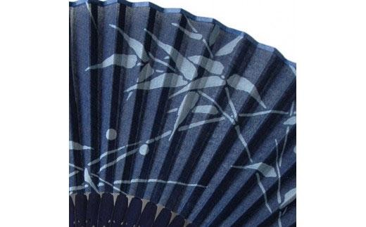 ☘️目玉品☘️【至宝品】●徳島県伝統工芸品●【夏小紋】●藍染●盛夏●絽● 徳島伝統工芸 阿波藍染 扇子 桔梗【CN039】 | 徳島県徳島市
