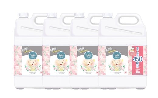 ファーファ柔軟剤 ストーリーしあわせの花束4,500ml×4個 洗濯 日用品 部屋干し 抗菌 48時間抗菌 静電気防止 赤ちゃん 超特大 防臭 花粉対策