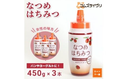 なつめはちみつ　450g×3本【1642044】
