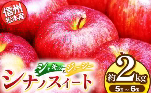 信州松本産　シナノスイート　５～６玉約２kg 通常品 │ 林檎 りんご リンゴ シナノスイート 果汁 果物 貴重 くだもの フルーツ 自然 旬 ご褒美 長野県 信州 松本 ふるさと納税 2245729 - 長野県松本市