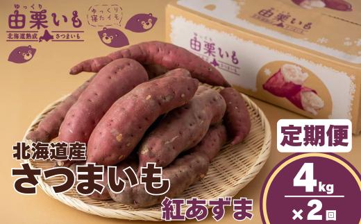 【定期便】北海道産さつまいも「由栗いも」4kg×2回 D017 261122 - 北海道栗山町