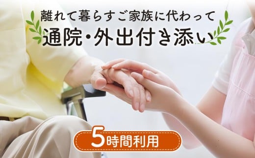 No.387 離れて暮らすご家族に代わって通院・外出付き添い　5時間分利用チケット ／ 高齢者 介護 支援 埼玉県