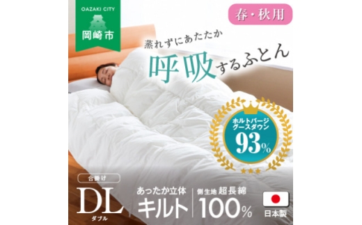 [春・秋用]究極に軽く、蒸れない羽毛ふとん (ダブルロングサイズ)190×210cm(HVG)【1640447】 2193031 - 愛知県岡崎市