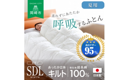 [夏用]究極に軽く、蒸れない羽毛ふとん (セミダブルロングサイズ)170×210cm(MG)【1639893】 2193027 - 愛知県岡崎市