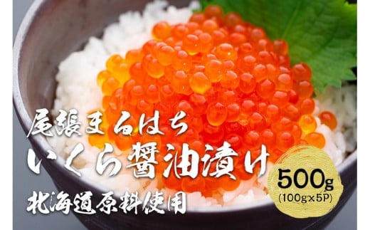 いくら 醤油漬け 500g (100g×5P) 北海道 秋鮭卵 冷凍 尾張まるはち 2194369 - 愛知県名古屋市