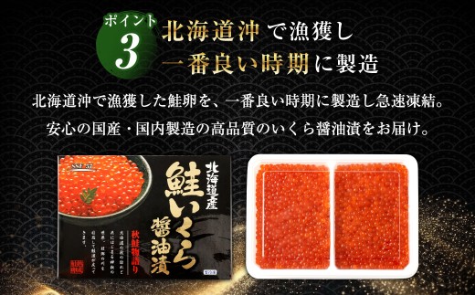 【4回定期便】 北海道加工 いくら醤油漬 約500g（約250g×2パック）×4回 計約2kg