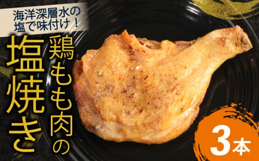 室戸の恵み！海洋深層水の塩で味付け！初音の鶏もも肉の塩焼き【３本】鶏モモ 肉料理 鶏もも塩 海洋深層水仕込み 人気 