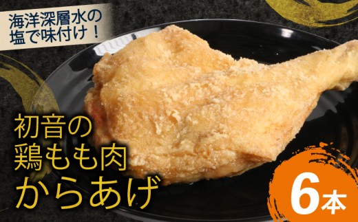 室戸の恵み！海洋深層水の塩で味付け！初音の鶏もも肉からあげ【６本】唐揚げ しおからあげ 塩からあげ 肉料理 簡単調理 クリスマス Xmas チキン