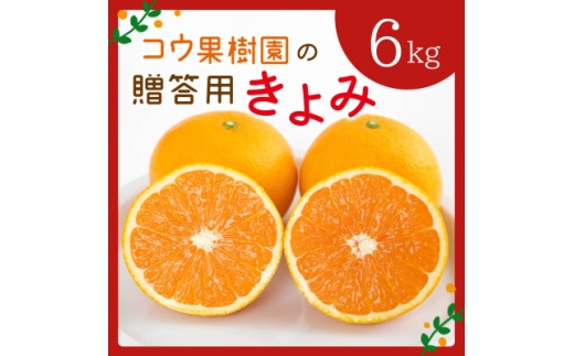コウ果樹園の贈答用きよみ6kg＜C33-36＞_みかん ミカン きよみ 清見 柑橘 フルーツ 果物 くだもの 完熟 産直 産地直送 甘い ジューシー 高糖度 愛媛 希少 おすすめ 人気 おすすめ 送料無料【1457341】 1099239 - 愛媛県八幡浜市