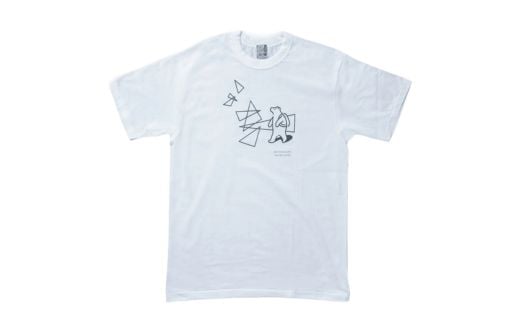 「知床トコさん」×久米繊維 コットンTシャツ 三角デザイン柄 Sサイズ 半袖