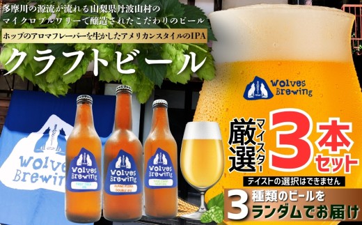 WolvesBrewing 丹波山クラフトビール 厳選IPAセット/ ビール クラフトビール 地ビール 瓶ビール お酒 BBQ 宅飲み 家飲み 晩酌 飲み比べ ギフト プレゼント 贈り物 父の日【tab0222-03】 2197366 - 山梨県丹波山村