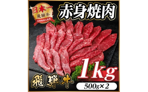 飛騨牛 赤身(焼肉・BBQ用) 約1kg(約500g×2)＜冷蔵便＞A4～A5等級 黒毛和牛【1646172】 2196152 - 岐阜県羽島市