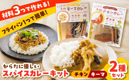 [人気No.1!]食べ比べ カレーキット(全12人前) チキンカレー(4人前×2セット)キーマカレー(4人前×1セット)本格 無添加 カレースパイス 島根県雲南市/出雲SPICE LAB. [AIAD003]