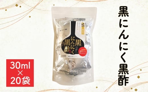 黒にんにく黒酢　600ml（30ml×20袋） [No.1109] ／ 健康サポート 高い栄養価 抗酸化作用 血圧降下効果 美容効果 デトックス効果 岐阜県