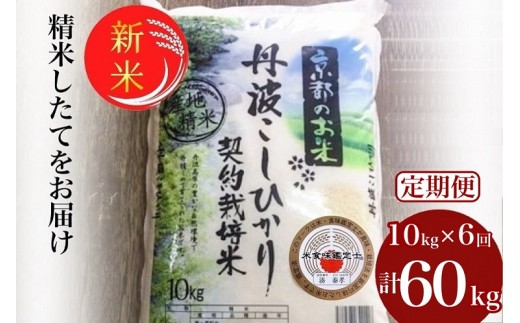 [定期便]予約 令和7年産 新米 京都丹波米 こしひかり10kg×6回 計60kg● 米 6ヶ月 白米 6回定期便 ※精米したてをお届け コシヒカリ 新米定期便 こしひかり精米 新米定期便 丹波米 定期便米 こしひかり こしひかり米 コシヒカリ米 令和7年産米 令和7年産精米 京都丹波米 ※毎月1回又は2カ月に1回 ※北海道・沖縄・離島への配送不可 ※2025年9月中旬以降順次発送(初回分)