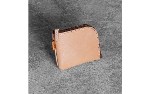 栃木レザー使用｜やわらか本革Lジップミニ財布｜Lzip wallet small 02｜タン｜minca（全6色） 700377 - 栃木県栃木市