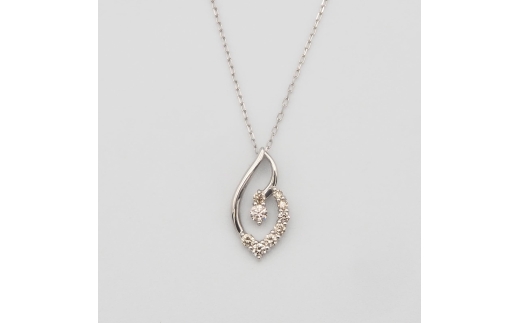 PT900/PT850 0.10ct ダイヤモンド ペンダントネックレス HH