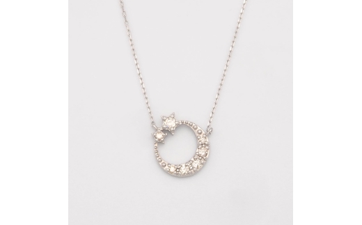 PT900/PT850 0.10ct ダイヤモンド ペンダントネックレス HH