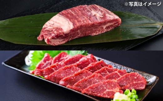 あか牛 ステーキ用ヒレ肉(約800g)、馬刺し(約200g)セット 計約1kg / 牛肉 馬肉 食べ比べ [合同会社 たべたせいか] [BHBY006]